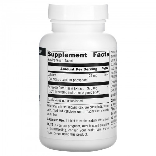 Source Naturals, Экстракт босвеллии, 100 таблеток Source Naturals, Экстракт босвеллии, 100 таблеток